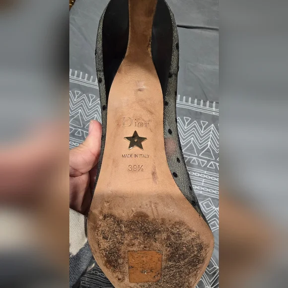 Christian Dior Limited Edition J'Adior Mesh Ribbon Pumps Size 39.5 (9.5 US) - Picture 5 of 8